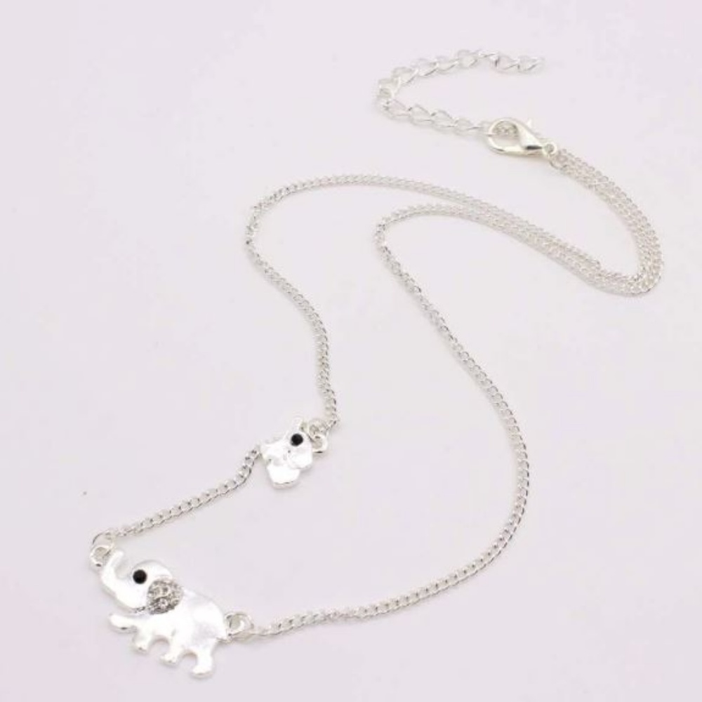 🐘 Boho Mama with Baby Elephant Gold Choker - Picture 7 of 8